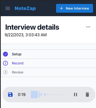 Screenshot of NoteZap